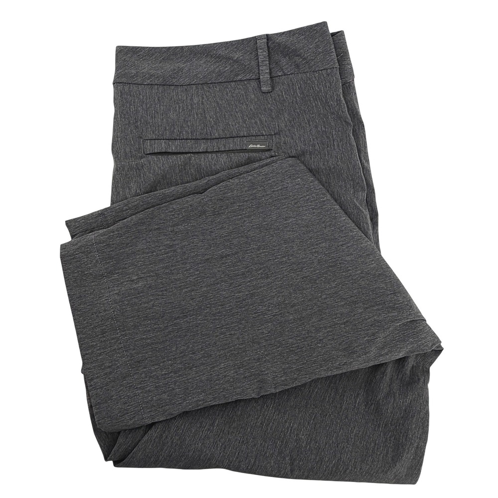 Eddie Bauer Travex Pants Womens 14 Gray Excellent Stretch Hiking Travel Tech